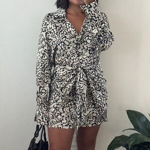 Timeless Barbiecore Tie Waist Mini Shirt Dress